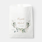 Sachets En Papier Mariage aquarelle de verdure (Devant)