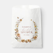 Sachets En Papier Mariage automnal terracotta floral (Devant)