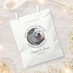 Sachets En Papier Mariage avec photo de chien moderne