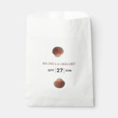 Sachets En Papier Mariage Beach Seashell Clams (Devant)