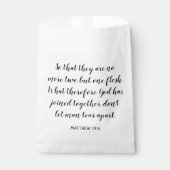 Sachets En Papier Mariage Bible Verse Matthieu 19:6 (Devant)
