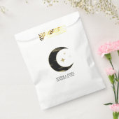 Sachets En Papier Mariage Black & Gold Celestial Moon Stars (Scellé)