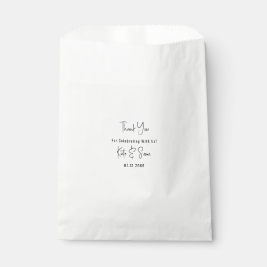 Sachets En Papier Mariage blanc classique (Devant)