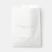 Sachets En Papier Mariage blanc Icy Blue (Devant)