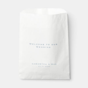 Sachets En Papier Mariage blanc Icy Blue