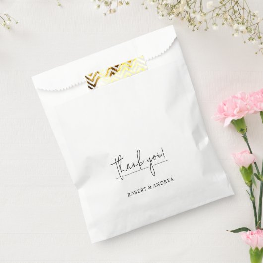 Sachets En Papier Mariage blanc moderne (Scellé)