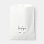 Sachets En Papier Mariage blanc moderne (Devant)