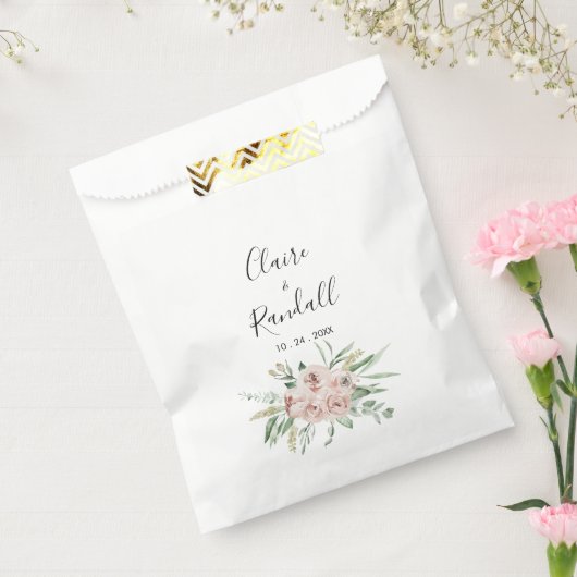 Sachets En Papier Mariage blanc rose vert (Scellé)