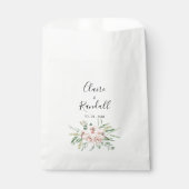Sachets En Papier Mariage blanc rose vert (Devant)