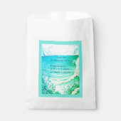Sachets En Papier mariage bleu côtier (Devant)