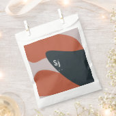 Sachets En Papier Mariage Bleu en terre cuite bio (Coupé)