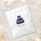 Sachets En Papier Mariage bleu marine (Coupé)