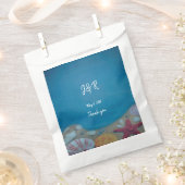 Sachets En Papier Mariage bleu profond (Coupé)