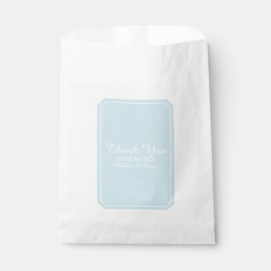 Sachets En Papier Mariage bleu tout simplement élégant (Devant)