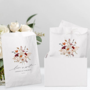Sachets En Papier Mariage Bohème Champêtre Vintage Automne