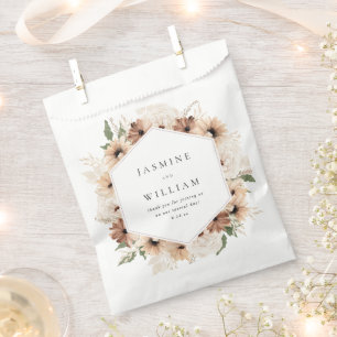 Sachets En Papier Mariage Bohème Floral Neutre Rustique S2