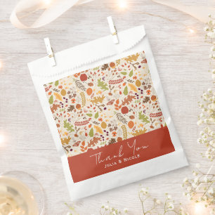 Sachets En Papier Mariage Bohème Floral Rustique Automne Chute de Ma