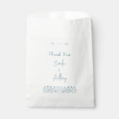 Sachets En Papier Mariage Boho Fleur sauvage bleu (Devant)