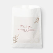 Sachets En Papier Mariage Boho Orange Brûlé en terre cuite moderne (Devant)