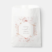 Sachets En Papier Mariage Boho Pale Rose Roses (Devant)