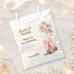 Sachets En Papier Mariage Boots and Bubbly