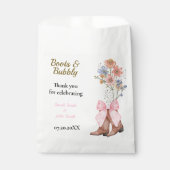 Sachets En Papier Mariage Boots and Bubbly (Devant)
