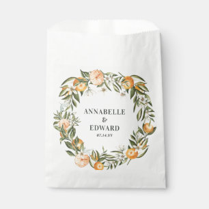 Sachets En Papier mariage botanique d'agrumes d'orange merci pour