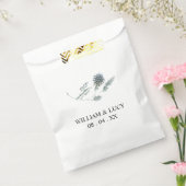 Sachets En Papier Mariage botanique de chardon bleu (Scellé)