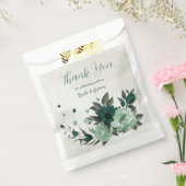 Sachets En Papier mariage botanique des fleurs vert émeraude (Scellé)
