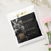 Sachets En Papier Mariage botanique élégant noir et or (Scellé)