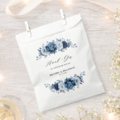 Sachets En Papier Mariage Botanique Floral Bleu Poussiéreux Ardoise (Coupé)