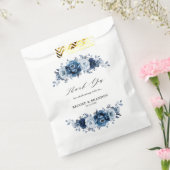 Sachets En Papier Mariage Botanique Floral Bleu Poussiéreux Ardoise (Scellé)