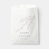 Sachets En Papier Mariage botanique neutre simple (Devant)