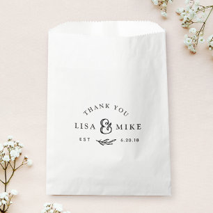 Sachets En Papier Mariage Botanique Rustique Baptême de Mariée