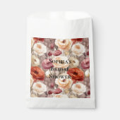 Sachets En Papier Mariage Burgundy Crème Fleurs de Printemps (Devant)