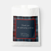 Sachets En Papier mariage campagnard écossais bleu (Devant)