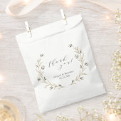 Sachets En Papier Mariage campagnard floral sauvage rustique merci (Coupé)