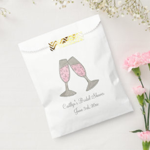 Sachets En Papier Mariage Champagne rose Fiançailles Fête des marié