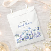 Sachets En Papier Mariage Champêtre Fleurs Bleues (Coupé)