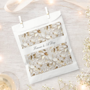 Sachets En Papier Mariage Chic Gold Glam White Lotus Flowers