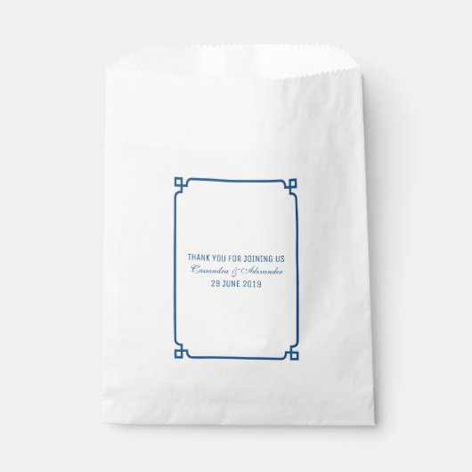 Sachets En Papier Mariage chic Lapis Blue Deco (Devant)