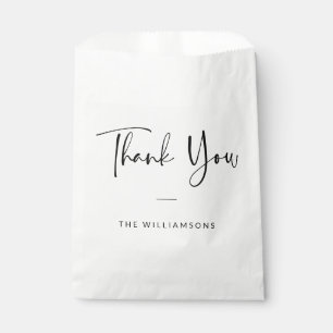 Sachets En Papier Mariage chic moderne avec remerciements personnali