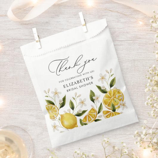 Sachets En Papier Mariage Citron Main Squeeze (Coupé)