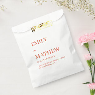 SACHETS EN PAPIER MARIAGE CLASSIQUE ÉLÉGANT MODERNE PERSONNALISÉ DE