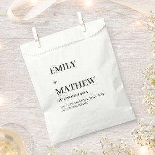 SACHETS EN PAPIER MARIAGE CLASSIQUE ÉLÉGANT MODERNE PERSONNALISÉ DE