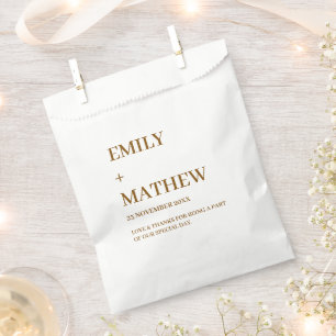 SACHETS EN PAPIER MARIAGE CLASSIQUE ÉLÉGANT MODERNE PERSONNALISÉ DE