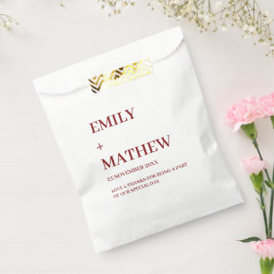 SACHETS EN PAPIER MARIAGE CLASSIQUE ÉLÉGANT MODERNE PERSONNALISÉ STY