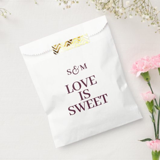 Sachets En Papier Mariage Classique Monogram L'amour est doux (Scellé)