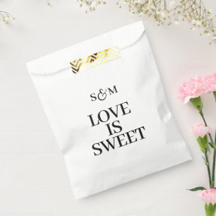 Sachets En Papier Mariage Classique Monogram Love is Sweet