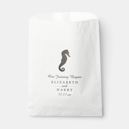 Sachets En Papier Mariage Clay Seahorse Beach (Devant)